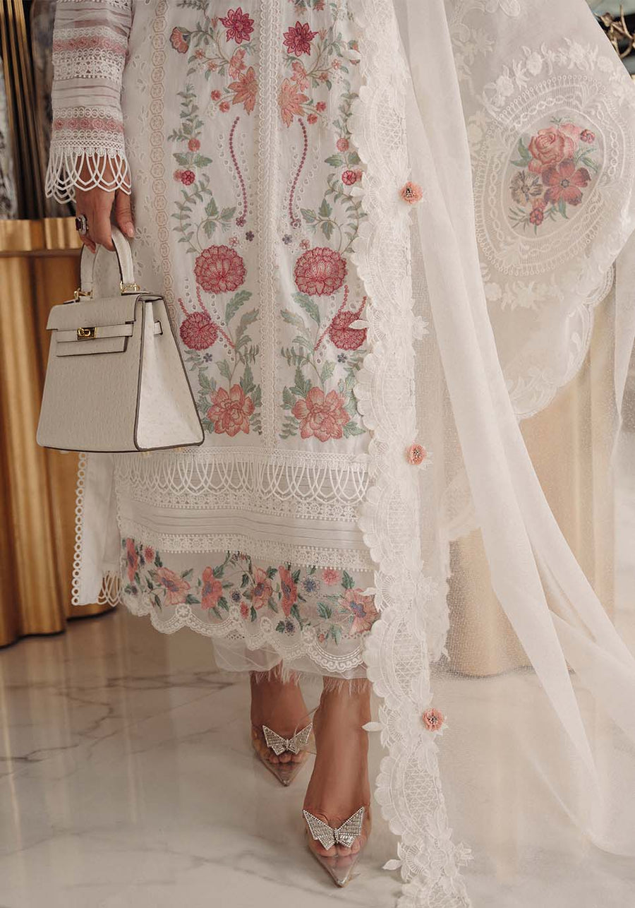 Zarqash Luxury Lawn Unstitched Embroidered 3 Piece Suit ZQL-006 NAYA