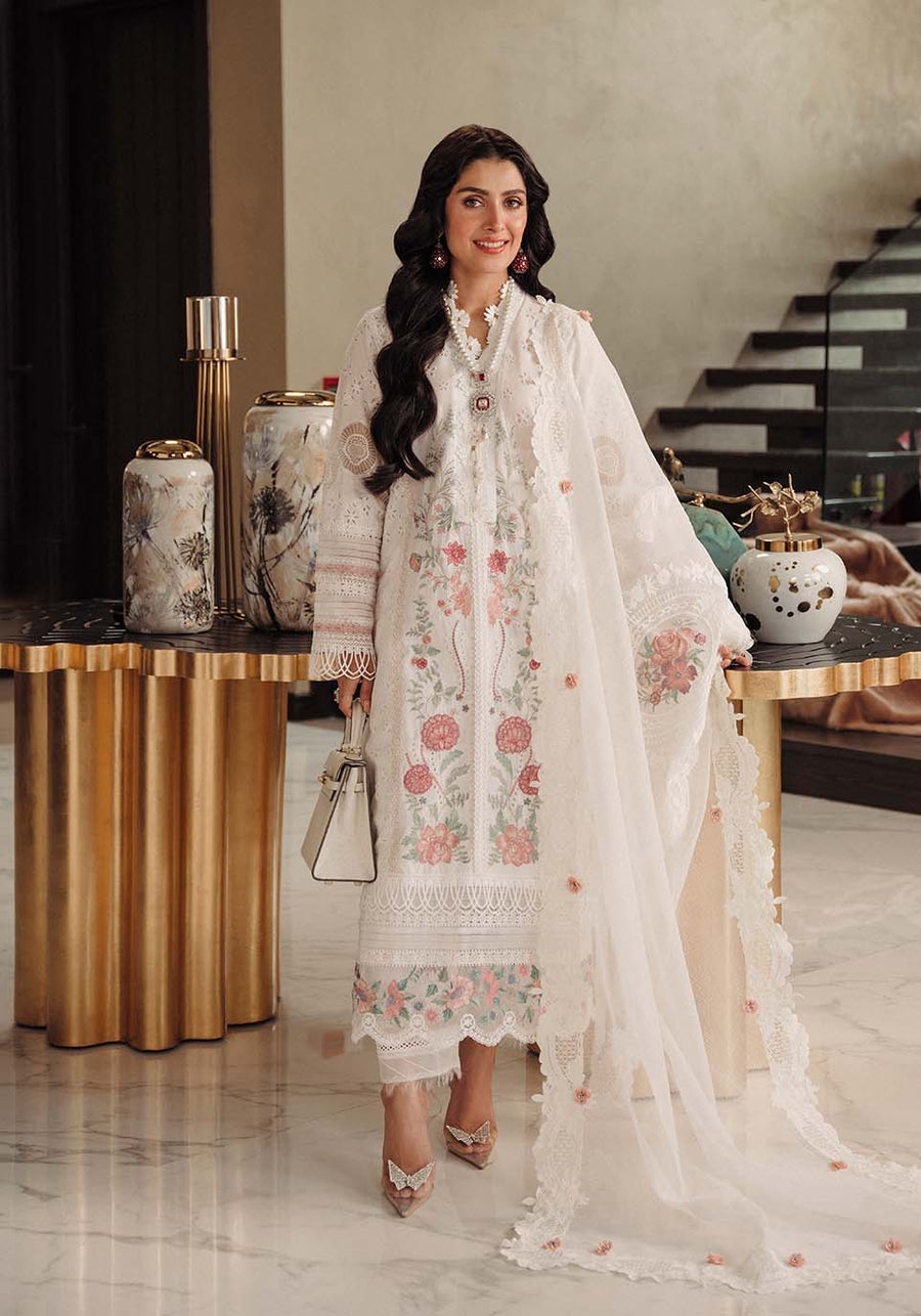 Zarqash Luxury Lawn Unstitched Embroidered 3 Piece Suit ZQL-006 NAYA