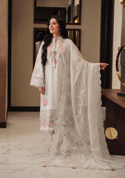Zarqash Luxury Lawn Unstitched Embroidered 3 Piece Suit ZQL-007 IZEL