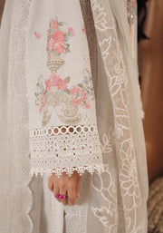 Zarqash Luxury Lawn Unstitched Embroidered 3 Piece Suit ZQL-007 IZEL