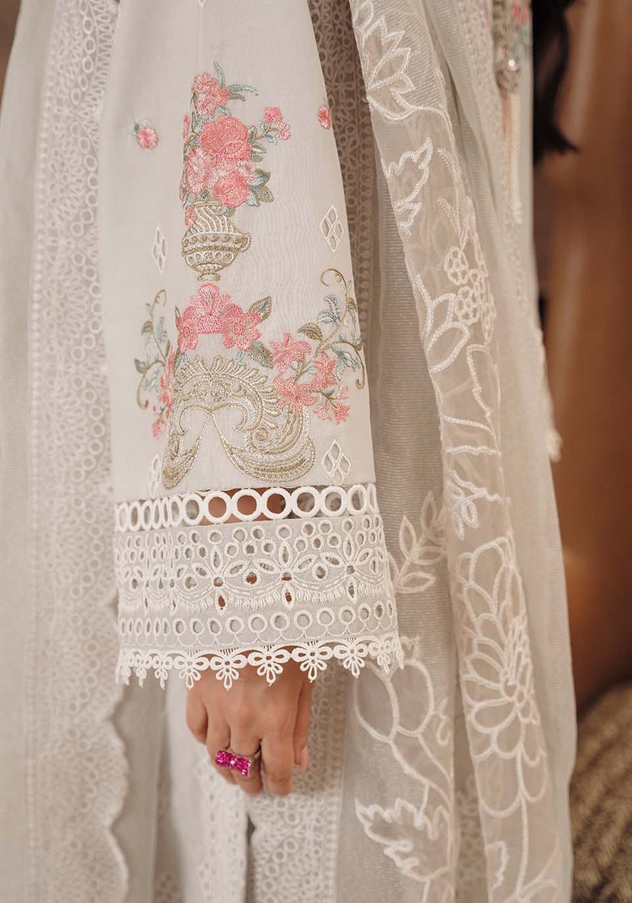 Zarqash Luxury Lawn Unstitched Embroidered 3 Piece Suit ZQL-007 IZEL