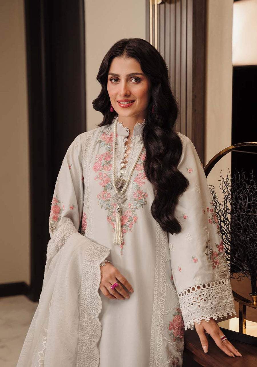Zarqash Luxury Lawn Unstitched Embroidered 3 Piece Suit ZQL-007 IZEL