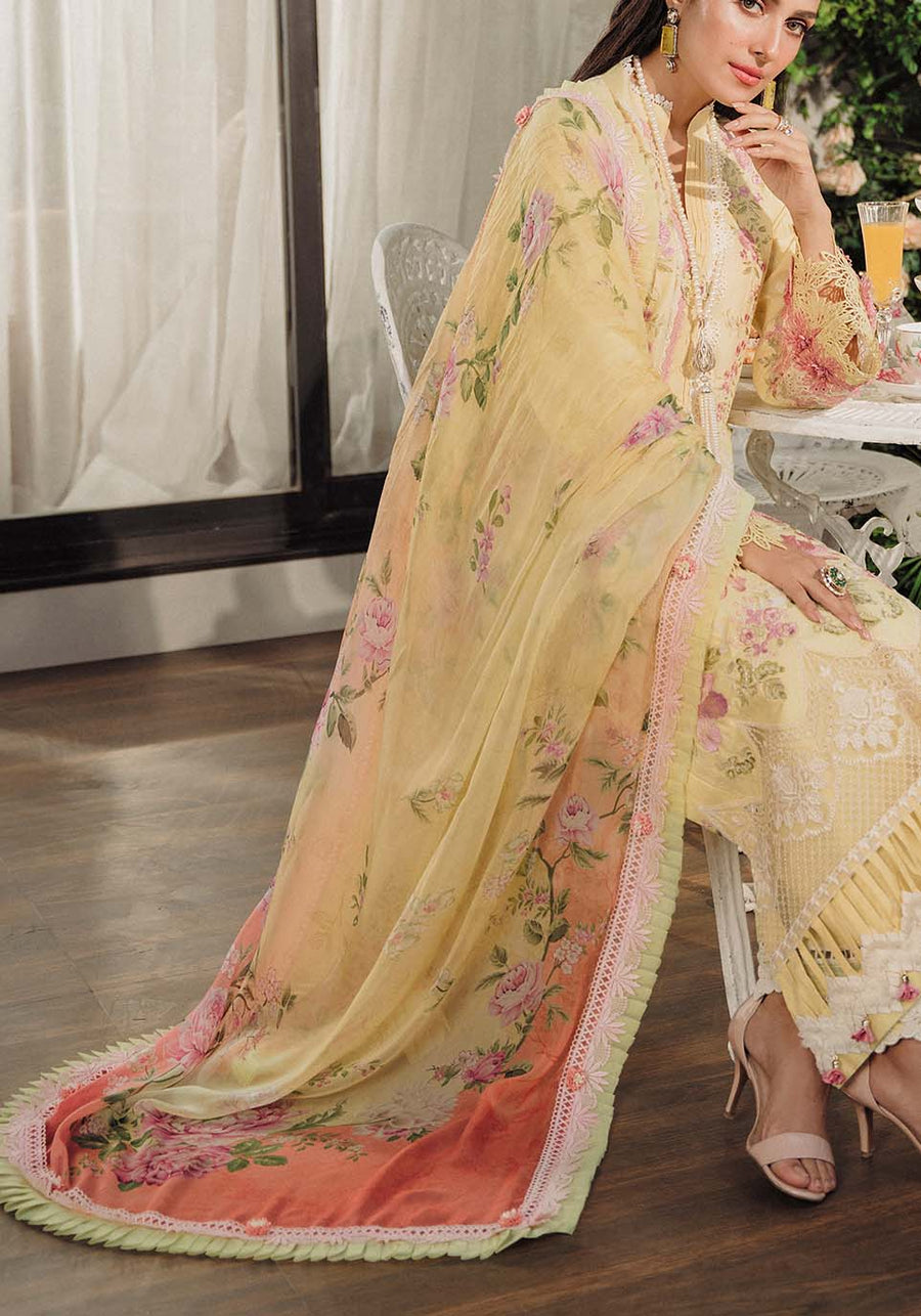 Zarqash Luxury Lawn Unstitched Embroidered 3 Piece Suit ZQL-009 Rosella