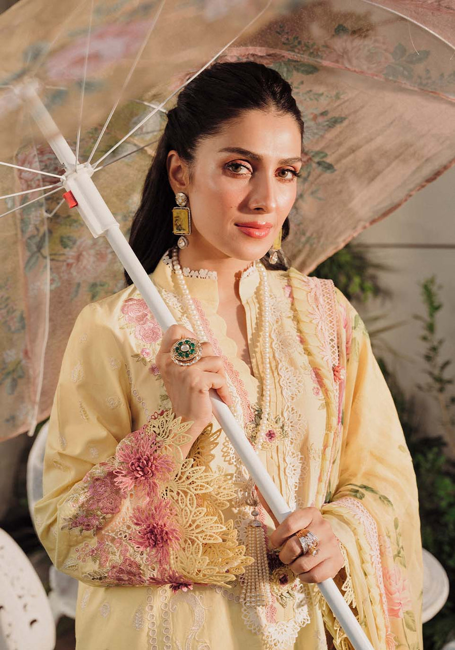Zarqash Luxury Lawn Unstitched Embroidered 3 Piece Suit ZQL-009 Rosella