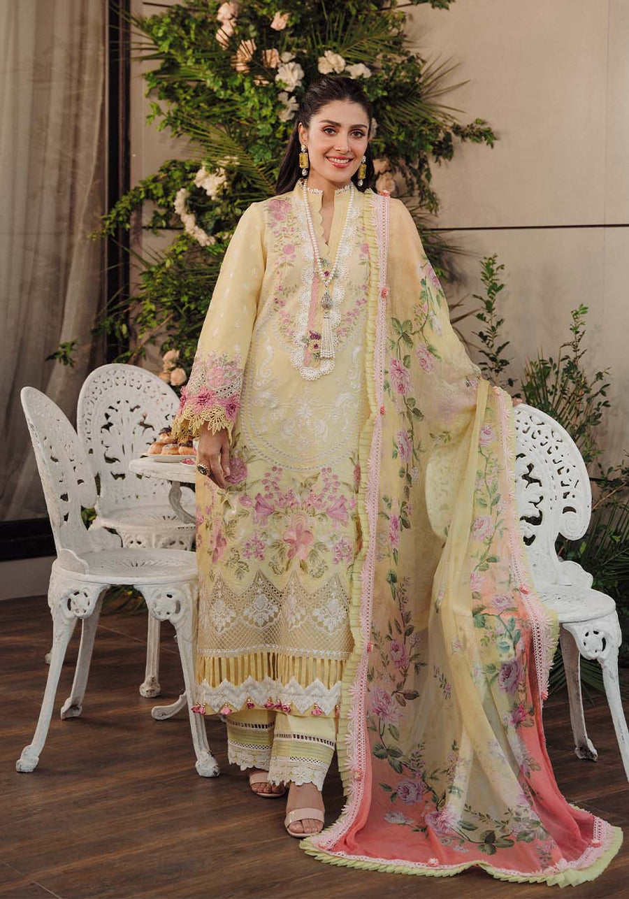 Zarqash Luxury Lawn Unstitched Embroidered 3 Piece Suit ZQL-009 Rosella