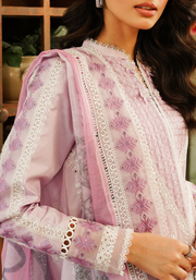 Zarqash Tresor Embroidered Luxury Lawn Unstitched 3Pc Suit ZQT 001 FAYE