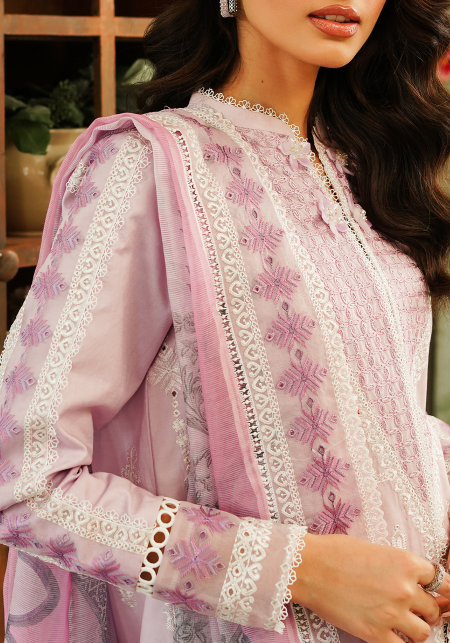 Zarqash Tresor Embroidered Luxury Lawn Unstitched 3Pc Suit ZQT 001 FAYE