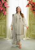 Zarqash Tresor Embroidered Luxury Lawn Unstitched 3Pc Suit ZQT 002 ROSEMARY
