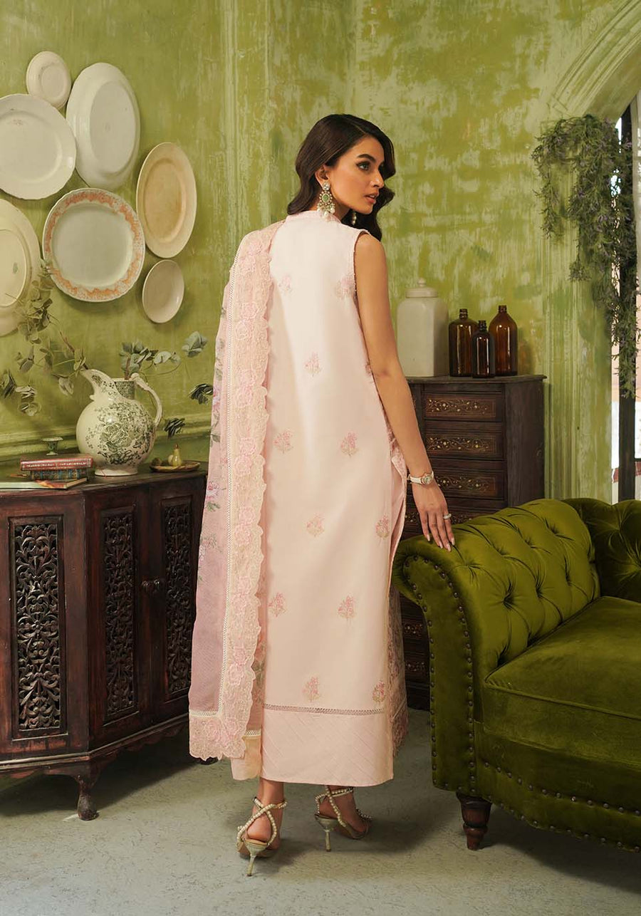 Zarqash Tresor Embroidered Luxury Lawn Unstitched 3Pc Suit ZQT 003 FLORA