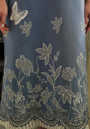 Zarqash Tresor Embroidered Luxury Lawn Unstitched 3Pc Suit ZQT 004 THISTLE