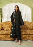 Zarqash Tresor Embroidered Luxury Lawn Unstitched 3Pc Suit ZQT 005 MIDNIGHT