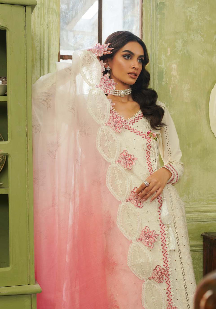 Zarqash Tresor Embroidered Luxury Lawn Unstitched 3Pc Suit ZQT 006 IDA