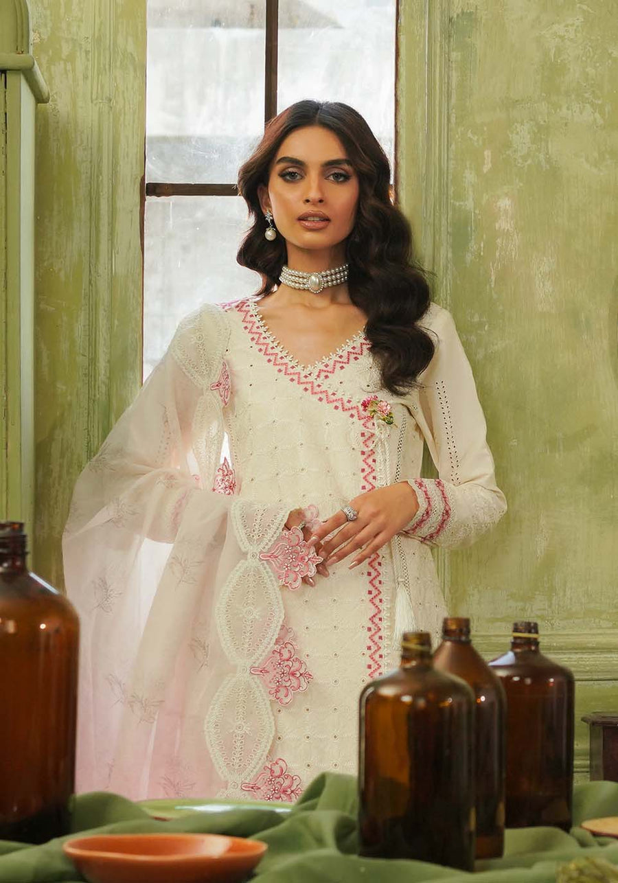 Zarqash Tresor Embroidered Luxury Lawn Unstitched 3Pc Suit ZQT 006 IDA