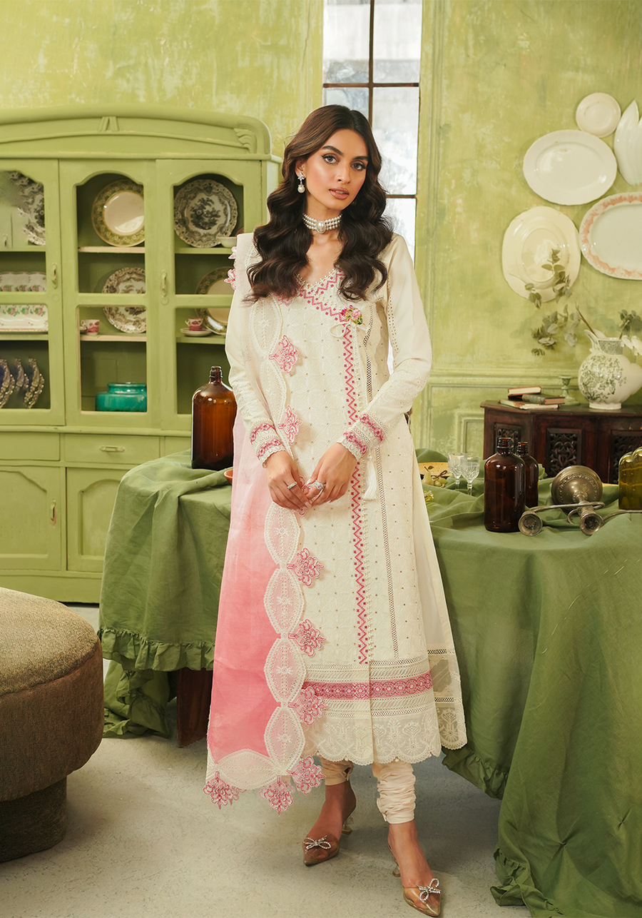 Zarqash Tresor Embroidered Luxury Lawn Unstitched 3Pc Suit ZQT 006 IDA