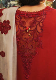 Zarqash Tresor Embroidered Luxury Lawn Unstitched 3Pc Suit ZQT 007 ROSALINE