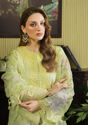 Zarqash Tresor Embroidered Luxury Lawn Unstitched 3Pc Suit ZQT 008 PRIMROSE