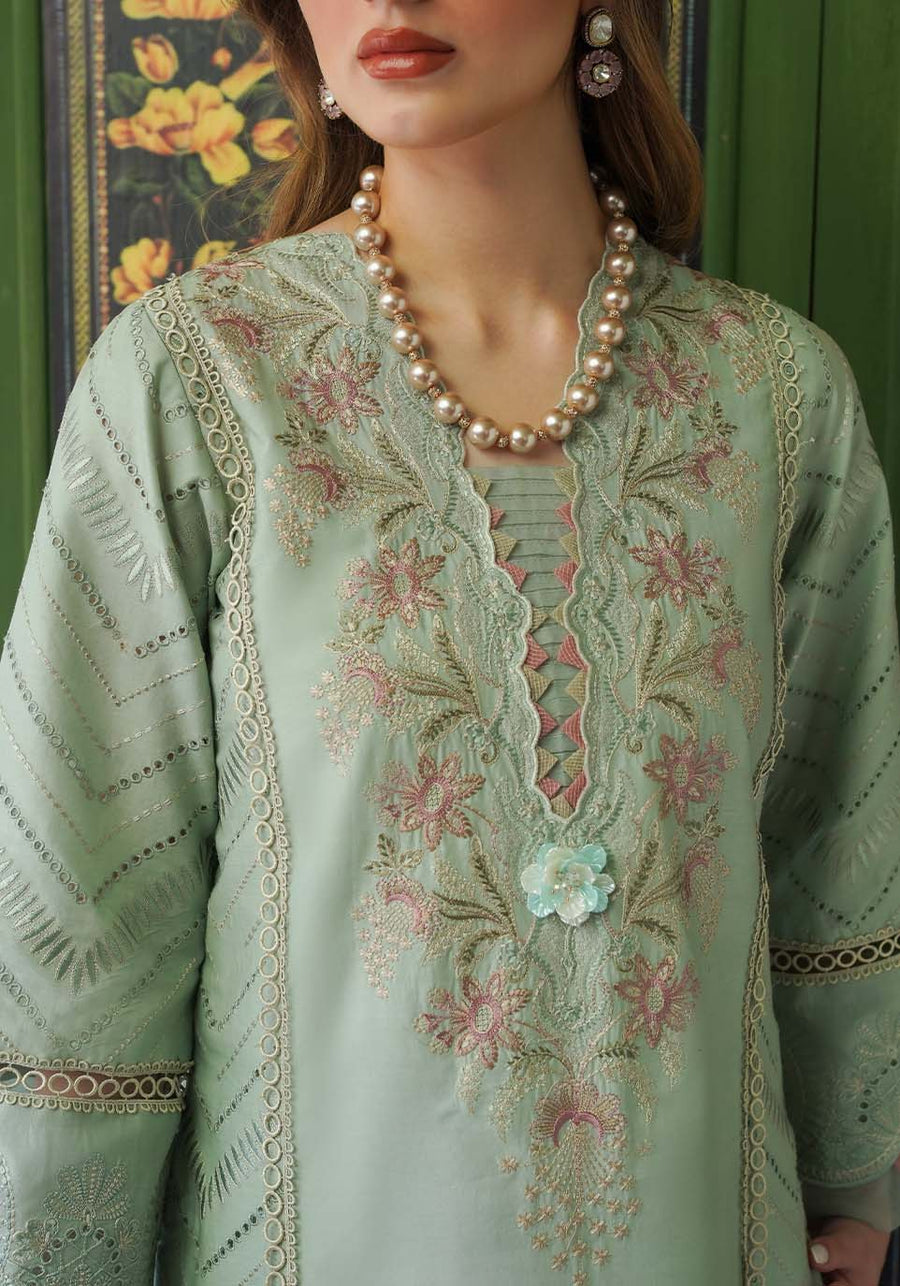 Zarqash Tresor Embroidered Luxury Lawn Unstitched 3Pc Suit ZQT 009 GISELLE