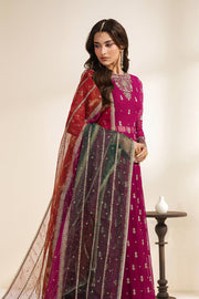 Zarif Meraki Embroidered Chiffon Unstitched 3Pc Suit - SARSAR