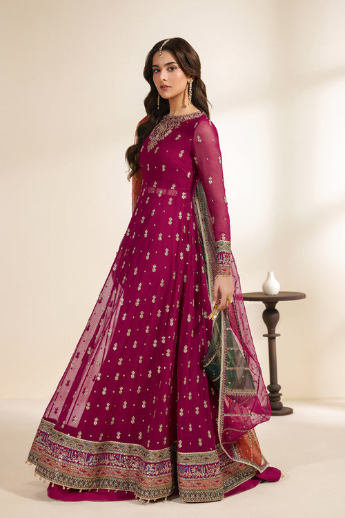 Zarif Meraki Embroidered Chiffon Unstitched 3Pc Suit - SARSAR