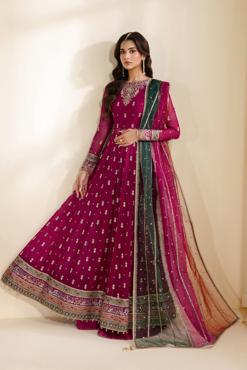 Zarif Meraki Embroidered Chiffon Unstitched 3Pc Suit - SARSAR
