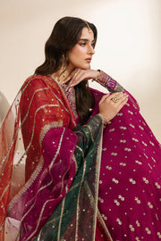 Zarif Meraki Embroidered Chiffon Unstitched 3Pc Suit - SARSAR