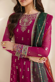 Zarif Meraki Embroidered Chiffon Unstitched 3Pc Suit - SARSAR