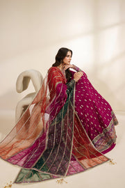 Zarif Meraki Embroidered Chiffon Unstitched 3Pc Suit - SARSAR