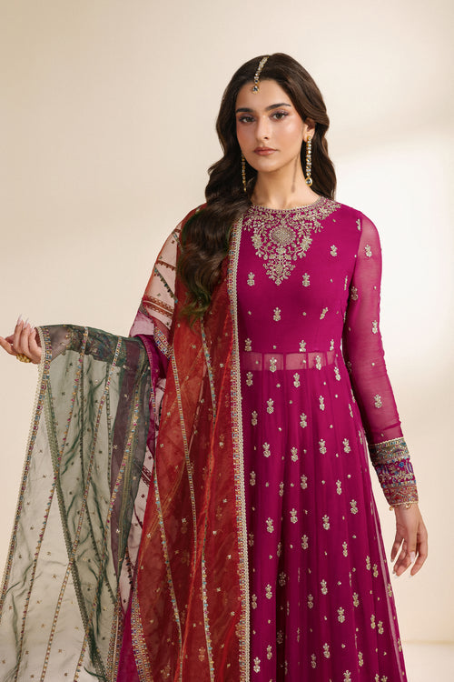 Zarif Meraki Embroidered Chiffon Unstitched 3Pc Suit - SARSAR