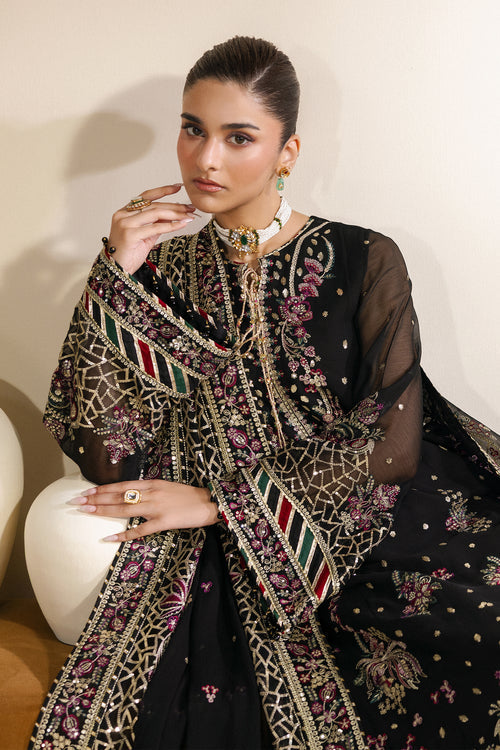 Zarif Meraki Embroidered Chiffon Unstitched 3Pc Suit - MEHSKI