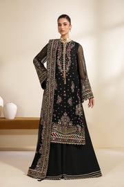 Zarif Meraki Embroidered Chiffon Unstitched 3Pc Suit - MEHSKI