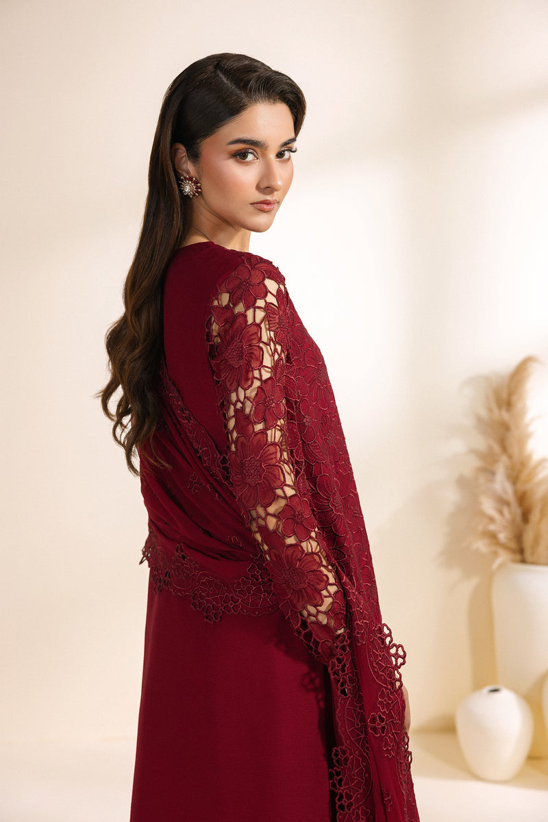 Zarif Meraki Embroidered Chiffon Unstitched 3Pc Suit - ADAAB