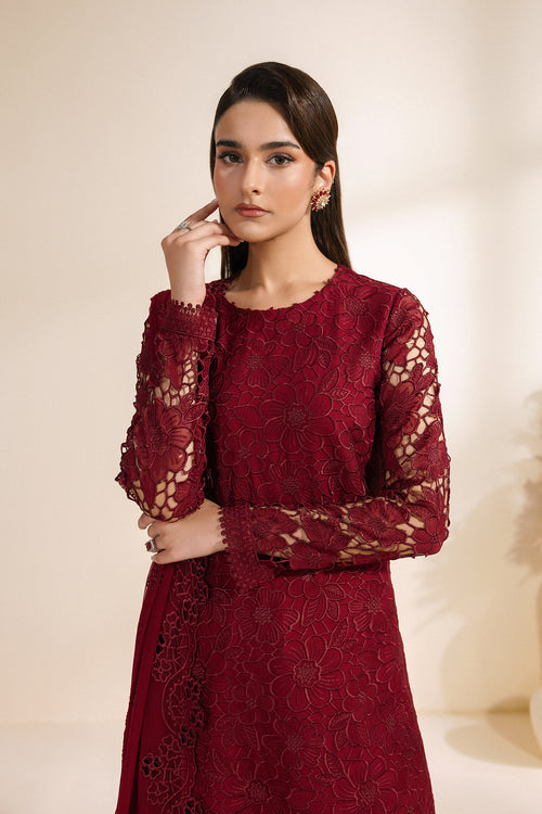 Zarif Meraki Embroidered Chiffon Unstitched 3Pc Suit - ADAAB