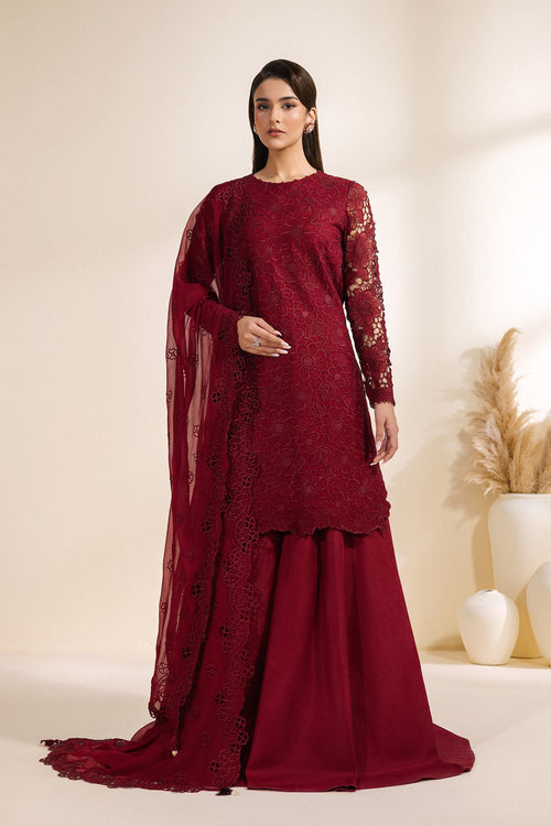 Zarif Meraki Embroidered Chiffon Unstitched 3Pc Suit - ADAAB