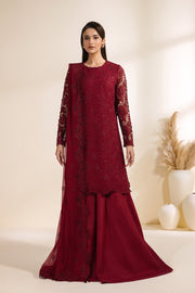 Zarif Meraki Embroidered Chiffon Unstitched 3Pc Suit - ADAAB