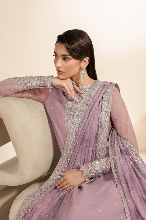 Zarif Meraki Embroidered Chiffon Unstitched 3Pc Suit - NAHLA