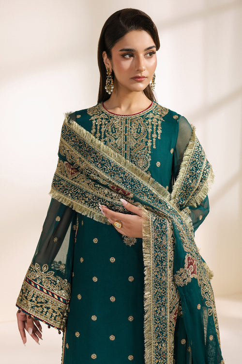Zarif Meraki Embroidered Chiffon Unstitched 3Pc Suit - SARAI