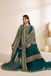 Zarif Meraki Embroidered Chiffon Unstitched 3Pc Suit - SARAI