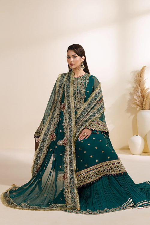 Zarif Meraki Embroidered Chiffon Unstitched 3Pc Suit - SARAI
