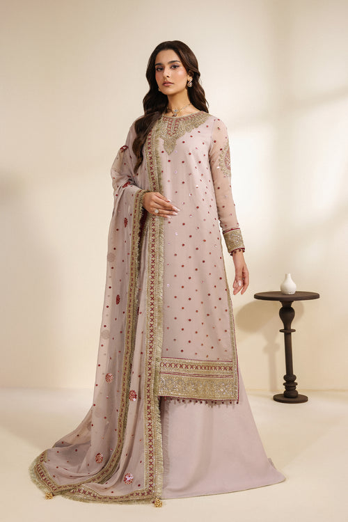 Zarif Meraki Embroidered Chiffon Unstitched 3Pc Suit - SAMA