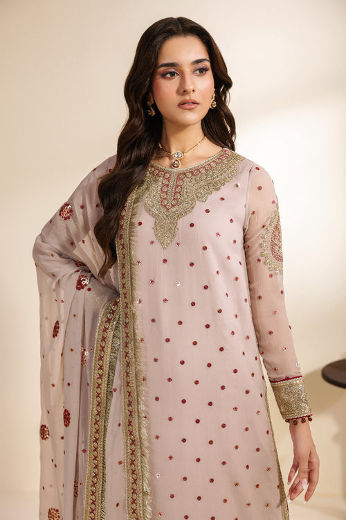 Zarif Meraki Embroidered Chiffon Unstitched 3Pc Suit - SAMA