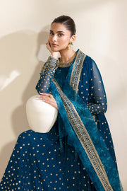 Zarif Meraki Embroidered Chiffon Unstitched 3Pc Suit - ZENIA