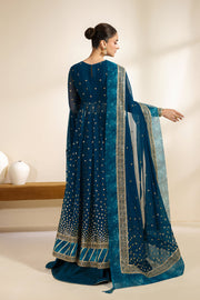 Zarif Meraki Embroidered Chiffon Unstitched 3Pc Suit - ZENIA