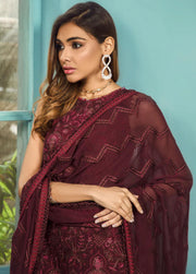 Zarif Rangrez Luxury Embroidered Chiffon Unstitched 3Pc Suit ZR-06 IRENE