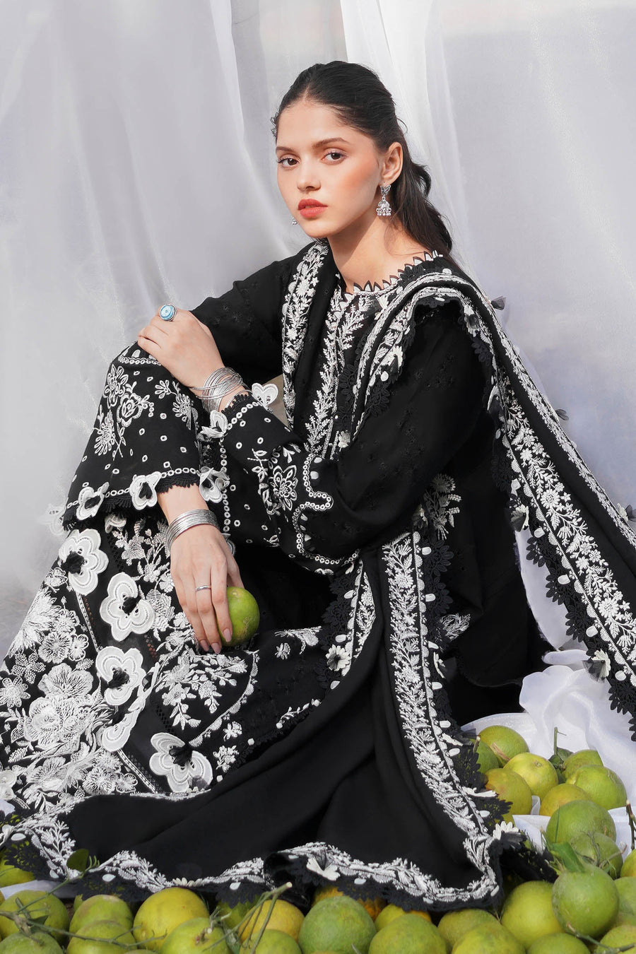 ZAHA Embroidered Karandi Unstitched 3Pc Suit ZW2-23-03 FIRUZEH