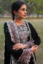 ZAHA Embroidered Slub Khaddar Unstitched 3Pc Suit ZW2-23-04 TALAYEH