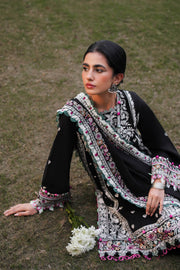 ZAHA Embroidered Slub Khaddar Unstitched 3Pc Suit ZW2-23-04 TALAYEH
