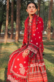ZAHA Embroidered Slub Khaddar Unstitched 3Pc Suit ZW2-23-05 LINA