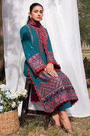 ZAHA Embroidered Slub Khaddar Unstitched 3Pc Suit ZW2-23-06 JEHAN