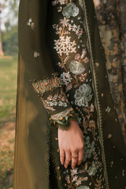 ZAHA Embroidered Slub Khaddar Unstitched 3Pc Suit ZW2-23-07 URSIYA