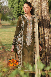ZAHA Embroidered Slub Khaddar Unstitched 3Pc Suit ZW2-23-07 URSIYA